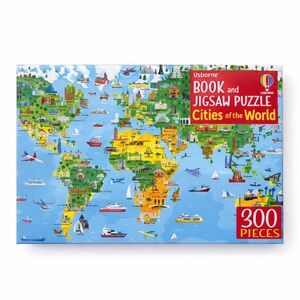 Usborne Cities of the World Book & Puzzle 300 Pcs Educational Kids Home School